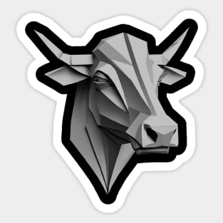 Cow head illustration Sticker